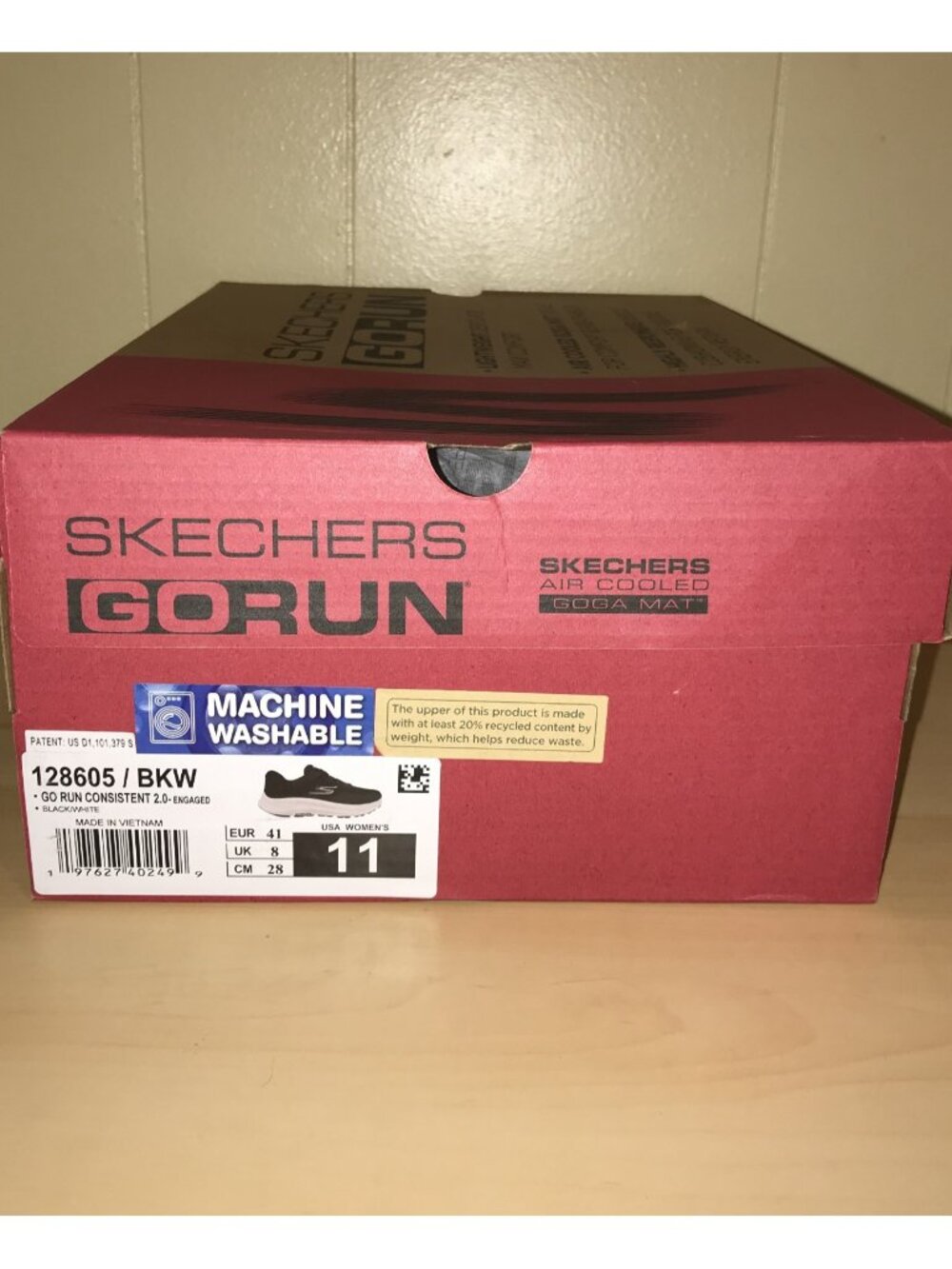 Women's SKECHERS Go Run Consistent 2.0 Engaged-128605-Size 11- Black - Picture 15 of 16